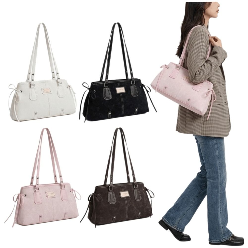 Structured Handbag Top Handle - Borsa a Mano Minimalista in Ecopelle,