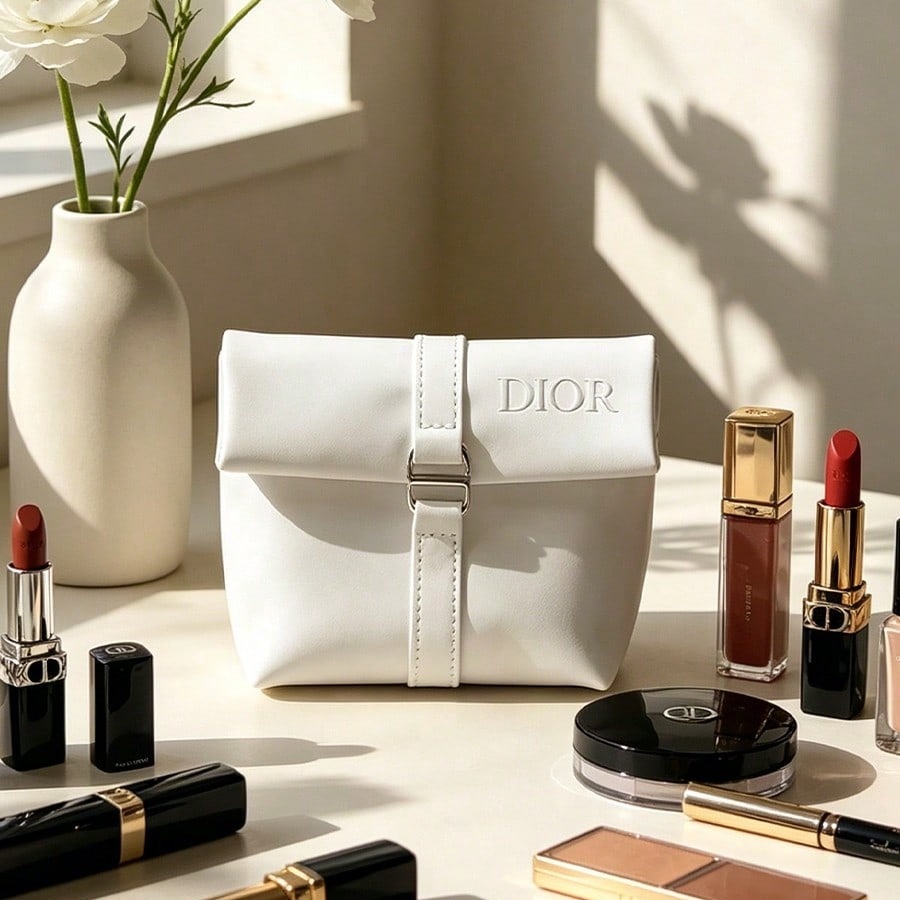 Luxury Bags Dior - Borsa cosmetica bianca di Dior, borsa