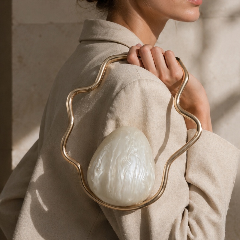 Luxury Bag Collection - Mini Borsa a Uovo in Acrilico