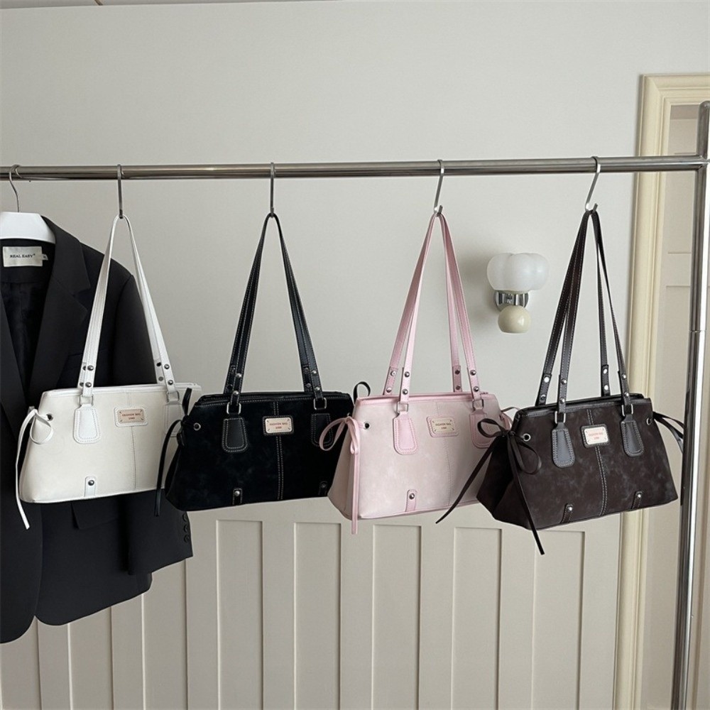 Structured Handbag Top Handle - Borsa a Tracolla Minimalista in Ecopelle,