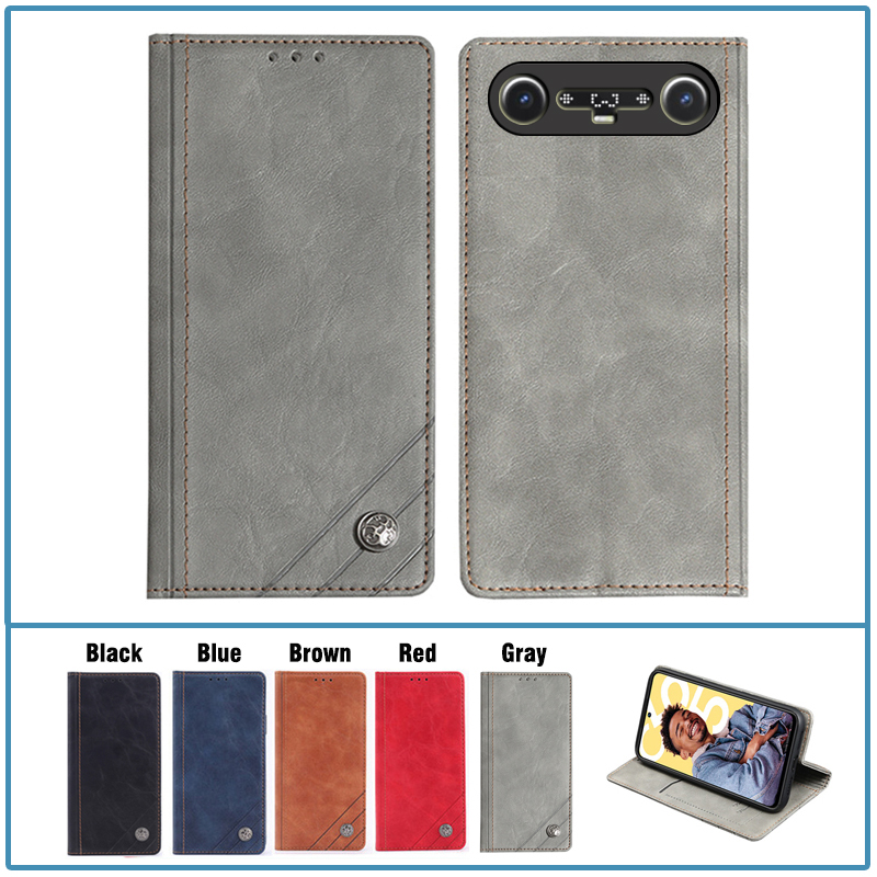 Briefcase Leather Slim - Custodia a libro in pelle per