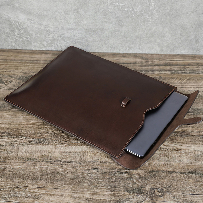 Briefcase Leather Slim - Custodia per Laptop in Vera Pelle