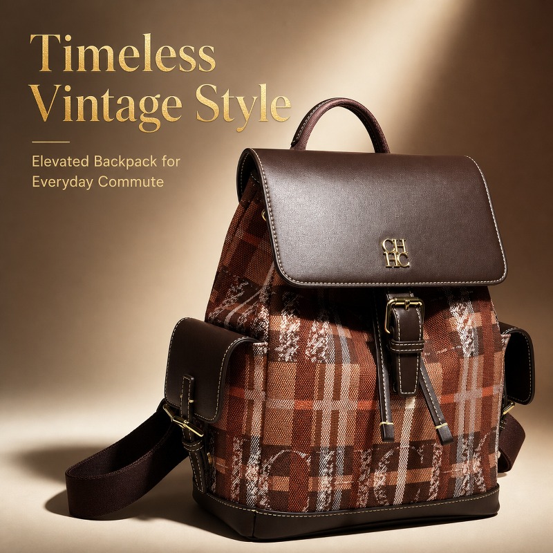 Luxurious Bag - Zaino CHHC alla Moda con Blocchi