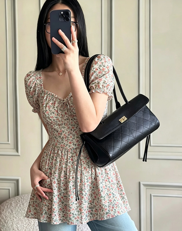 Structured Handbag Top Handle - CLAREGQI 2026 Nuova Borsa a Spalla