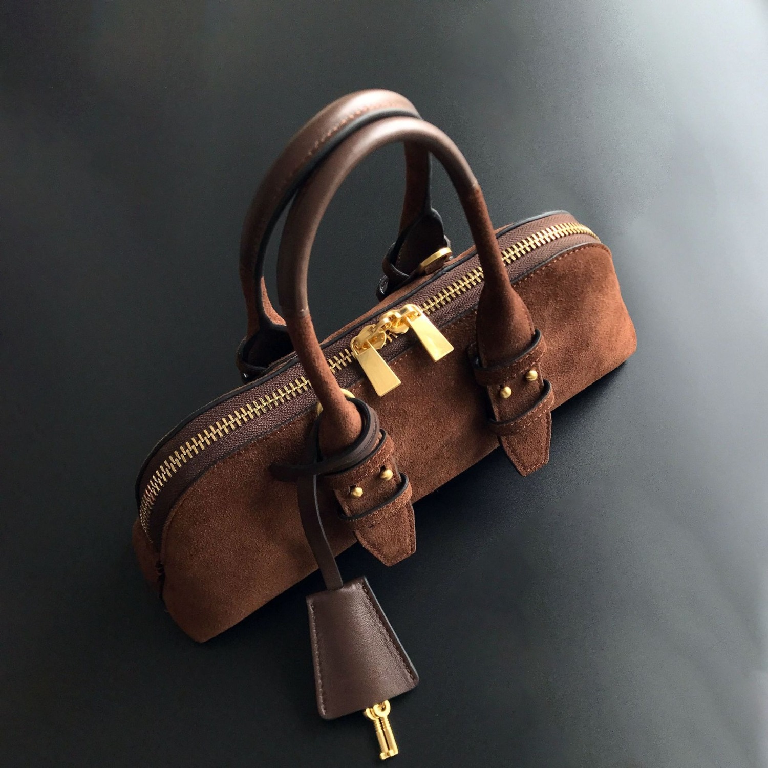 Borsa da Bowling in Vera Pelle - Structured Handbag Top Handle recensione e prezzo