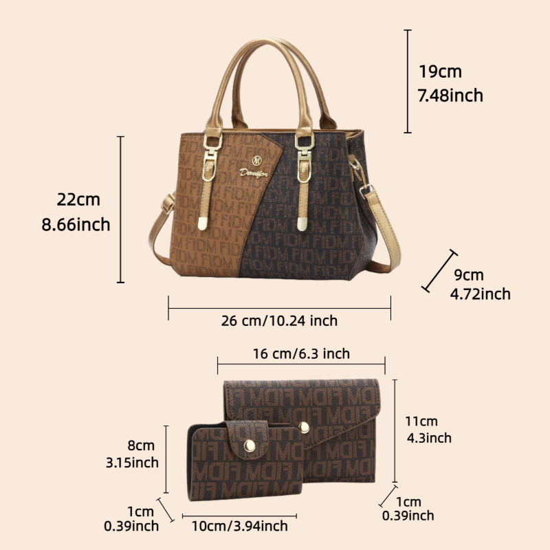 Set di 3 borse da donna, borse - Luxurious Bag recensione e prezzo