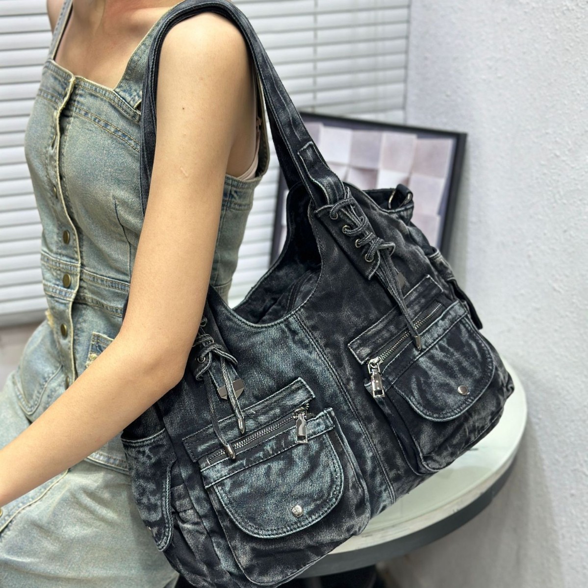 Borsa in denim da donna Y2K Bo - Wristlet Wallet Zipper recensione e prezzo