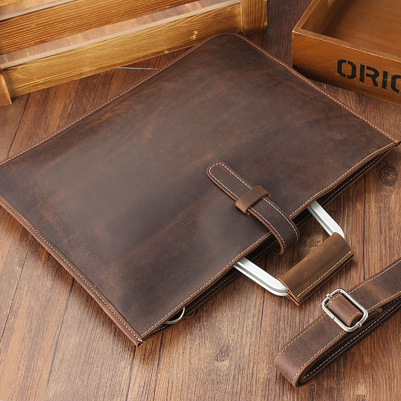 Valigetta da uomo in pelle Cra - Briefcase Leather Slim recensione e prezzo