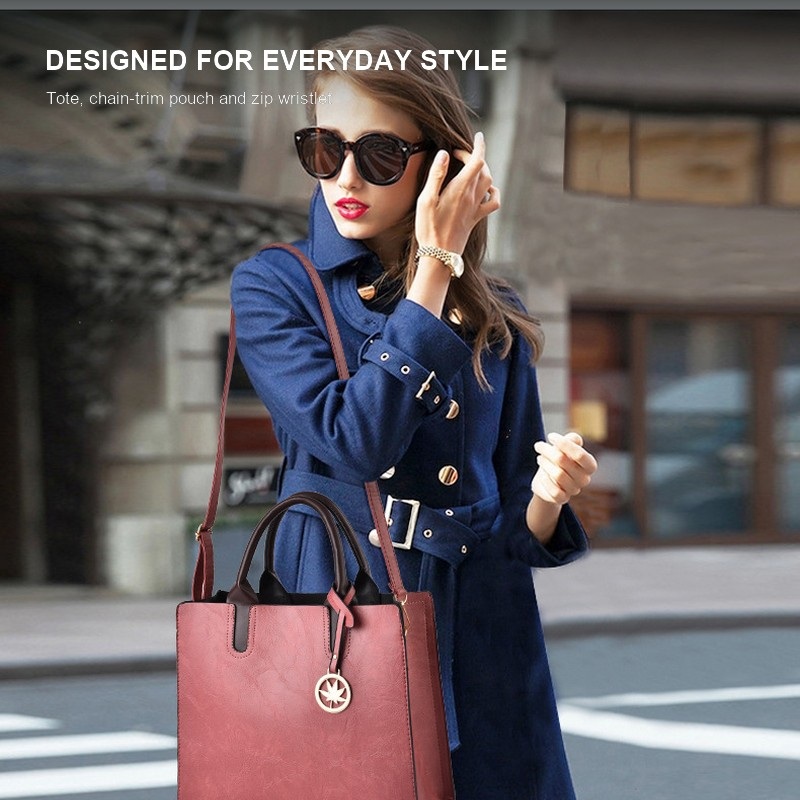 Set di 3 Borse da Donna: Borsa - Structured Handbag Top Handle recensione e prezzo
