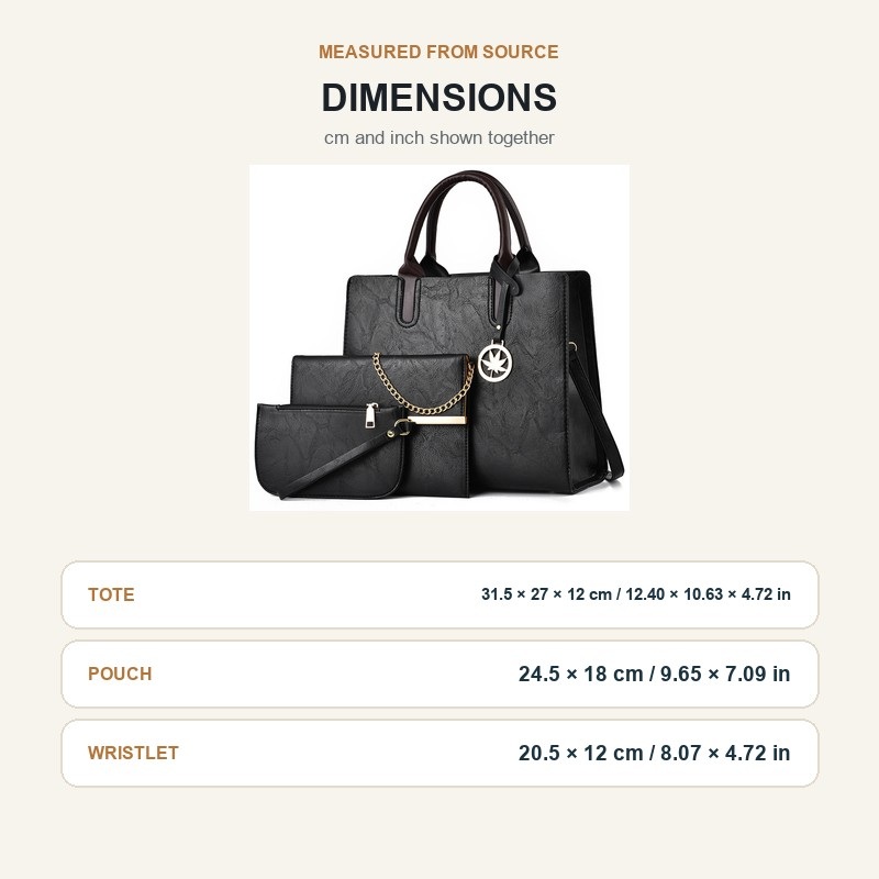 Set di 3 Borse da Donna: Borsa - Structured Handbag Top Handle recensione e prezzo