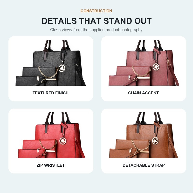 Set di 3 Borse da Donna: Borsa - Structured Handbag Top Handle recensione e prezzo