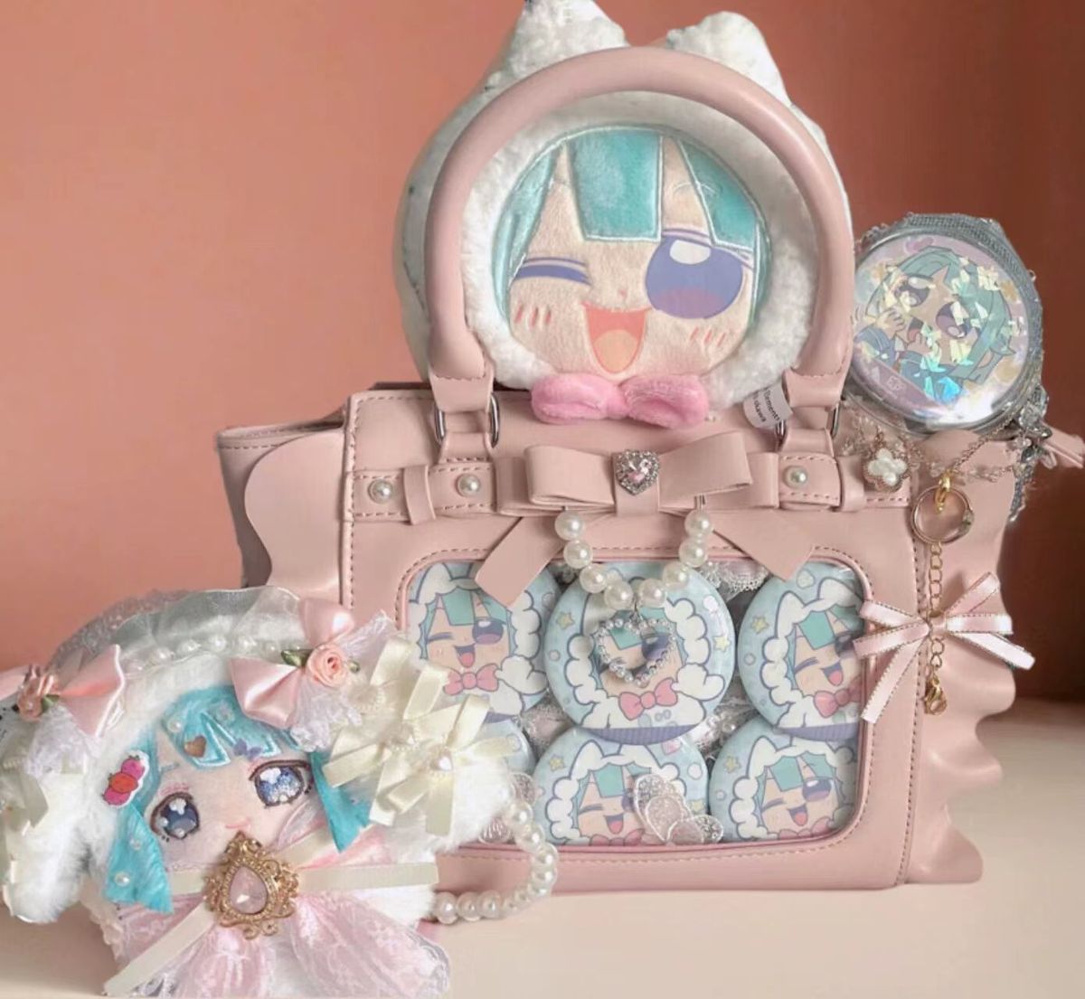 Borsa Harajuku quadrata rosa I - Wristlet Wallet Zipper recensione e prezzo